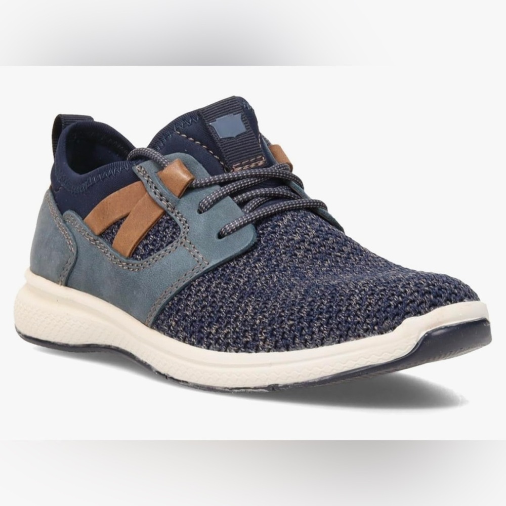 Boys Florsheim Great Lakes Knit Sneaker Size 2.5 Navy Knit Shoes Great Condition